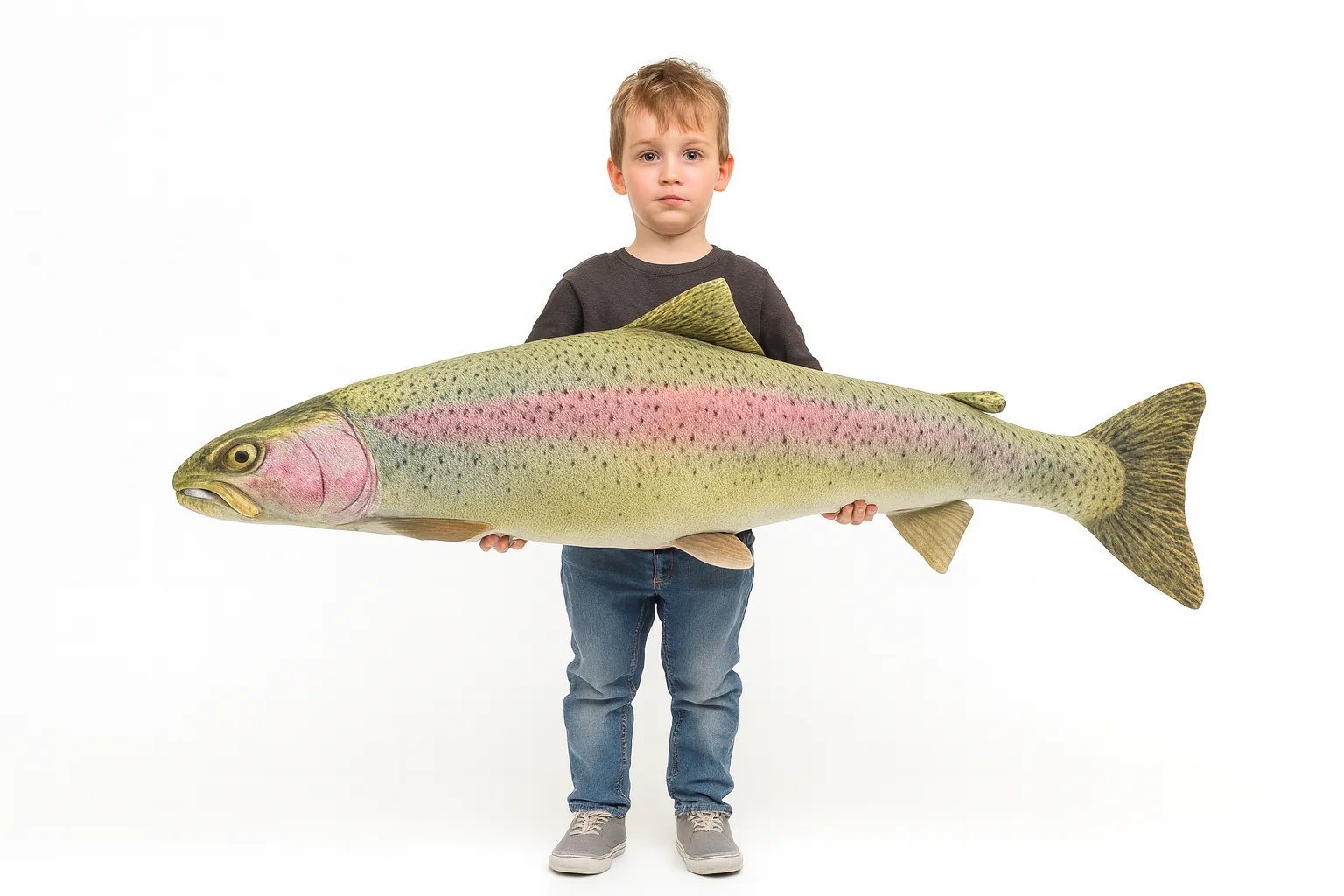Poduszka ryba pstrąg tęczowy XXL 130cm